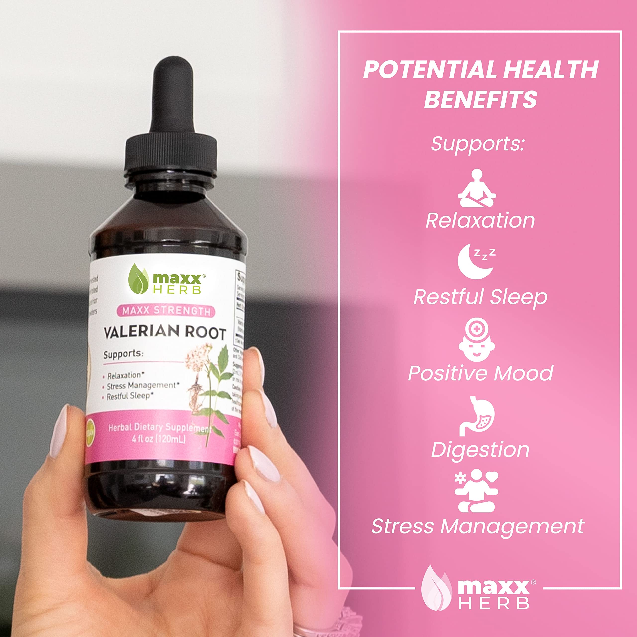 Doseur 2 ml de Valériane Maxx Herb pour une utilisation simple et précise.