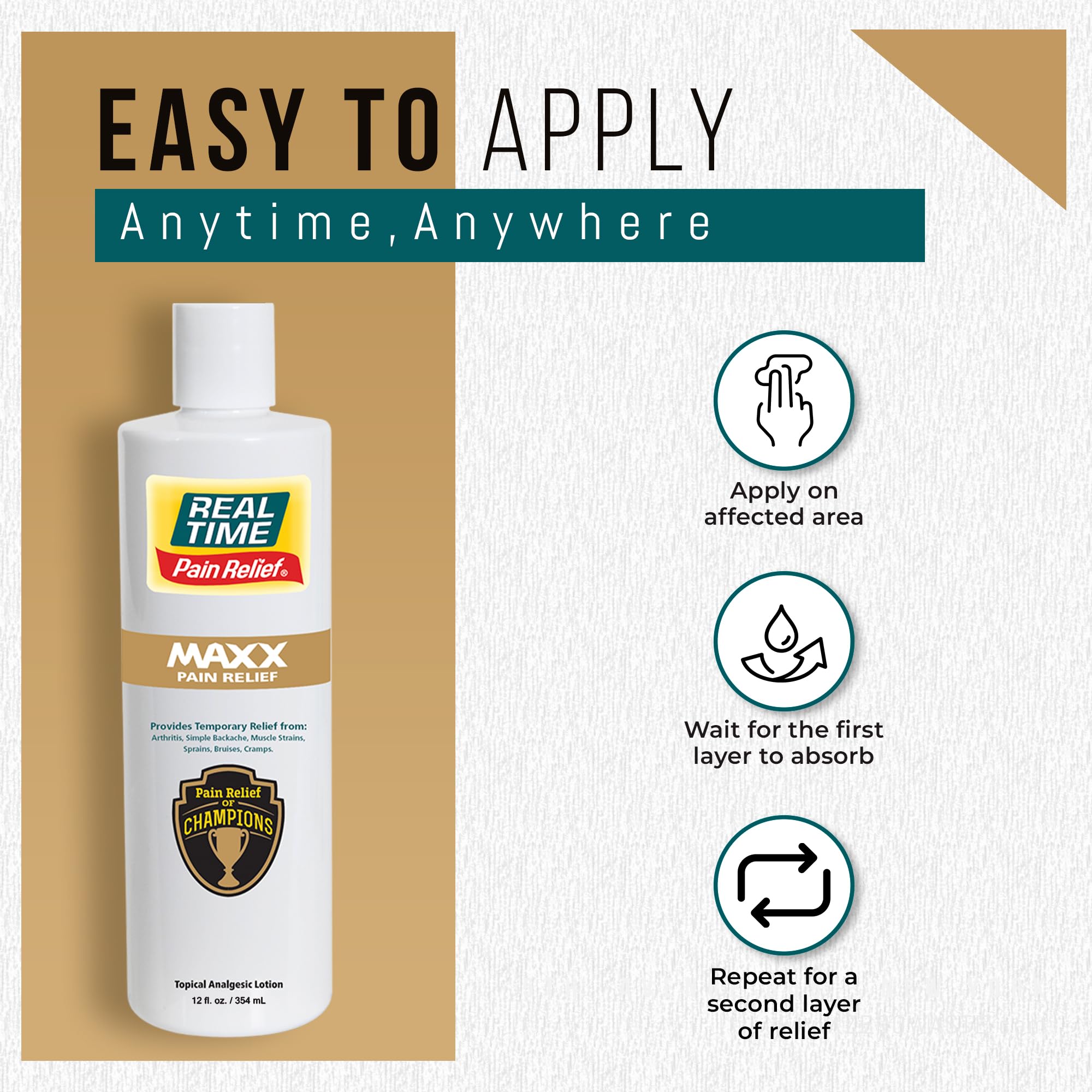 Real Time Pain Relief MAXX: ingrédients naturels pour une approche sûre.