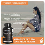 MaxX Labs Vitamine K2 – capsules visibles, favorise le transport du calcium vers les os