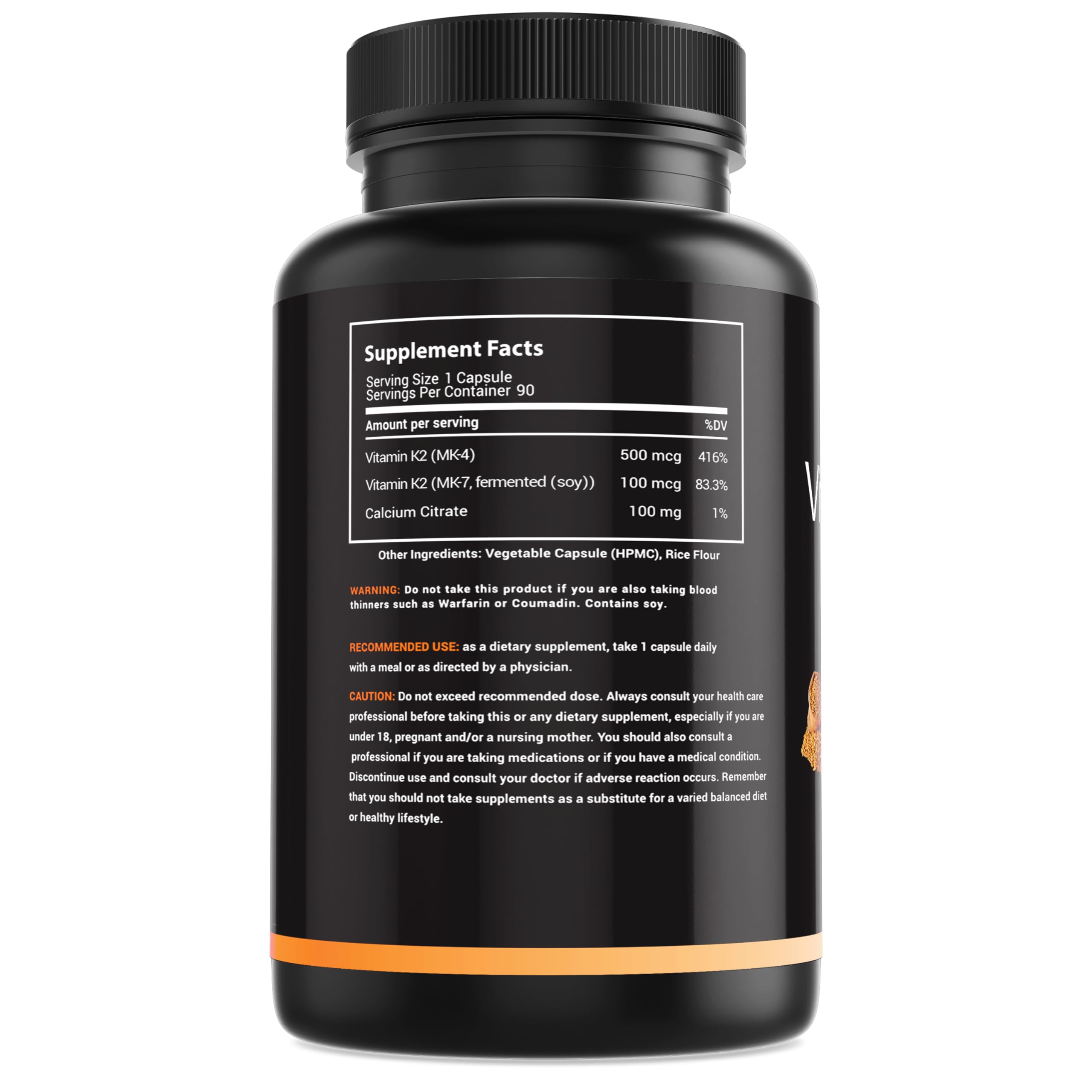 MaxX Labs Vitamine K2 – table sous-jacente, présentation du produit