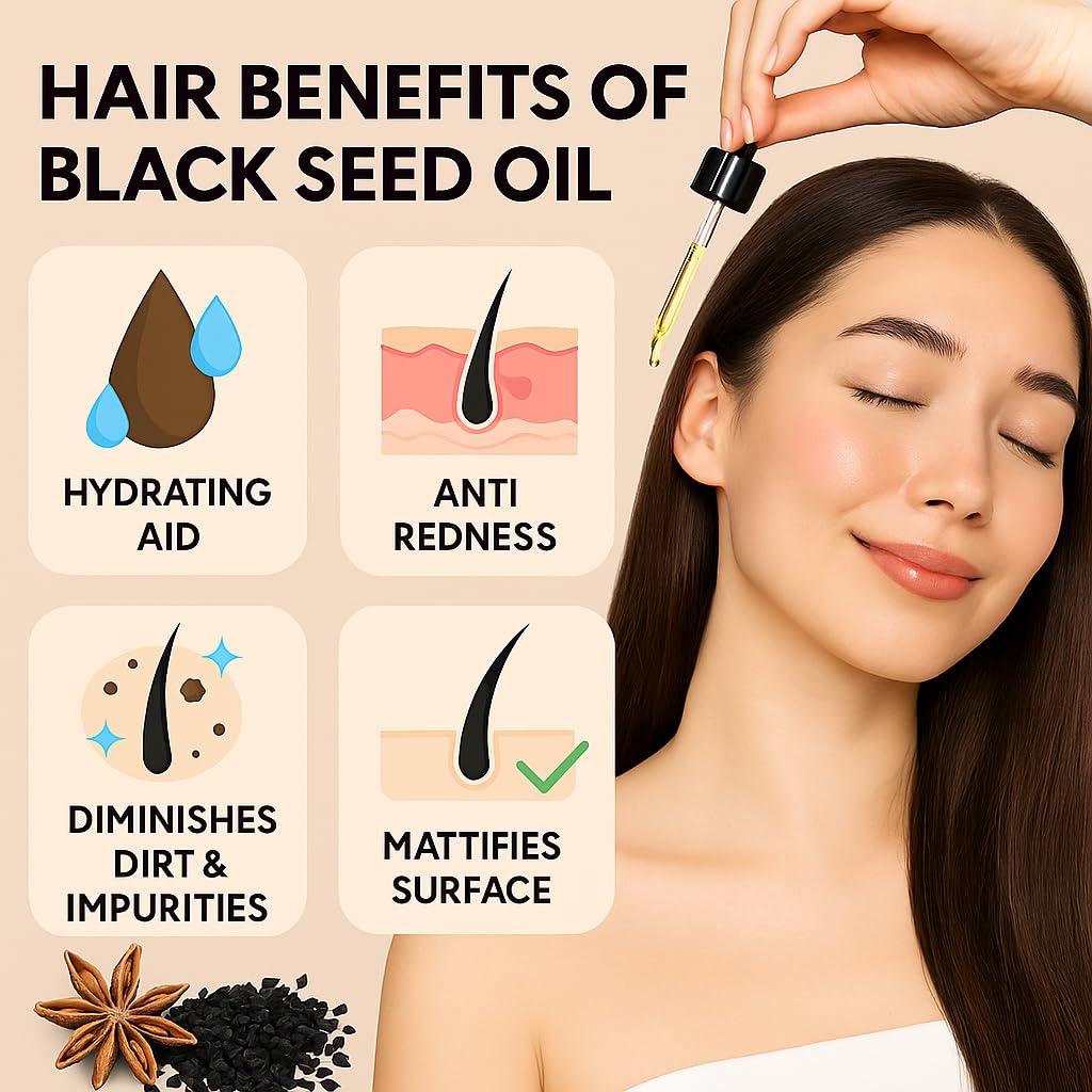 Mayan's Secret huile de cumin noir – cheveux lustrés par application légère