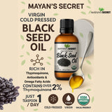 Mayan's Secret huile de cumin noir presse froid – flacon élégant