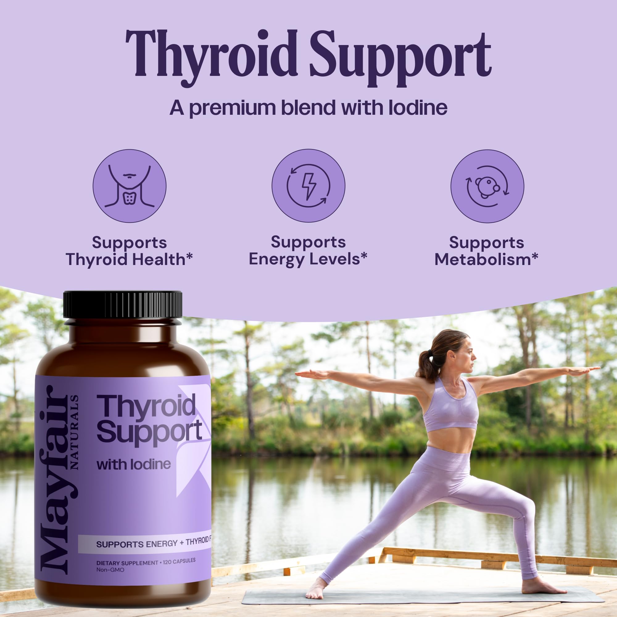 Mayfair Naturals iode – capsules pour le soutien potentiel de la thyroïde.