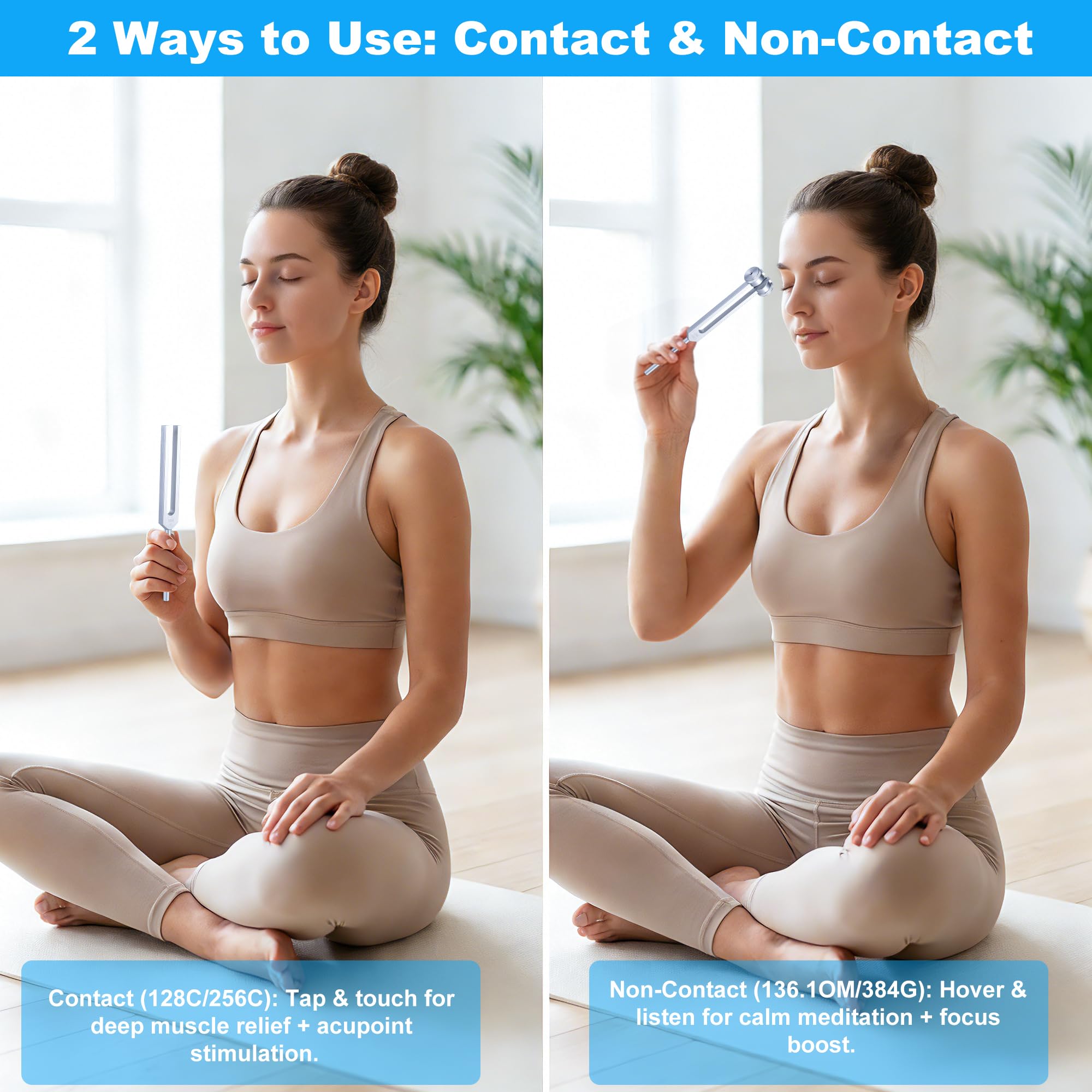 Mayful diapason 384Hz en mode sans contact pour concentration et clarté mentale.