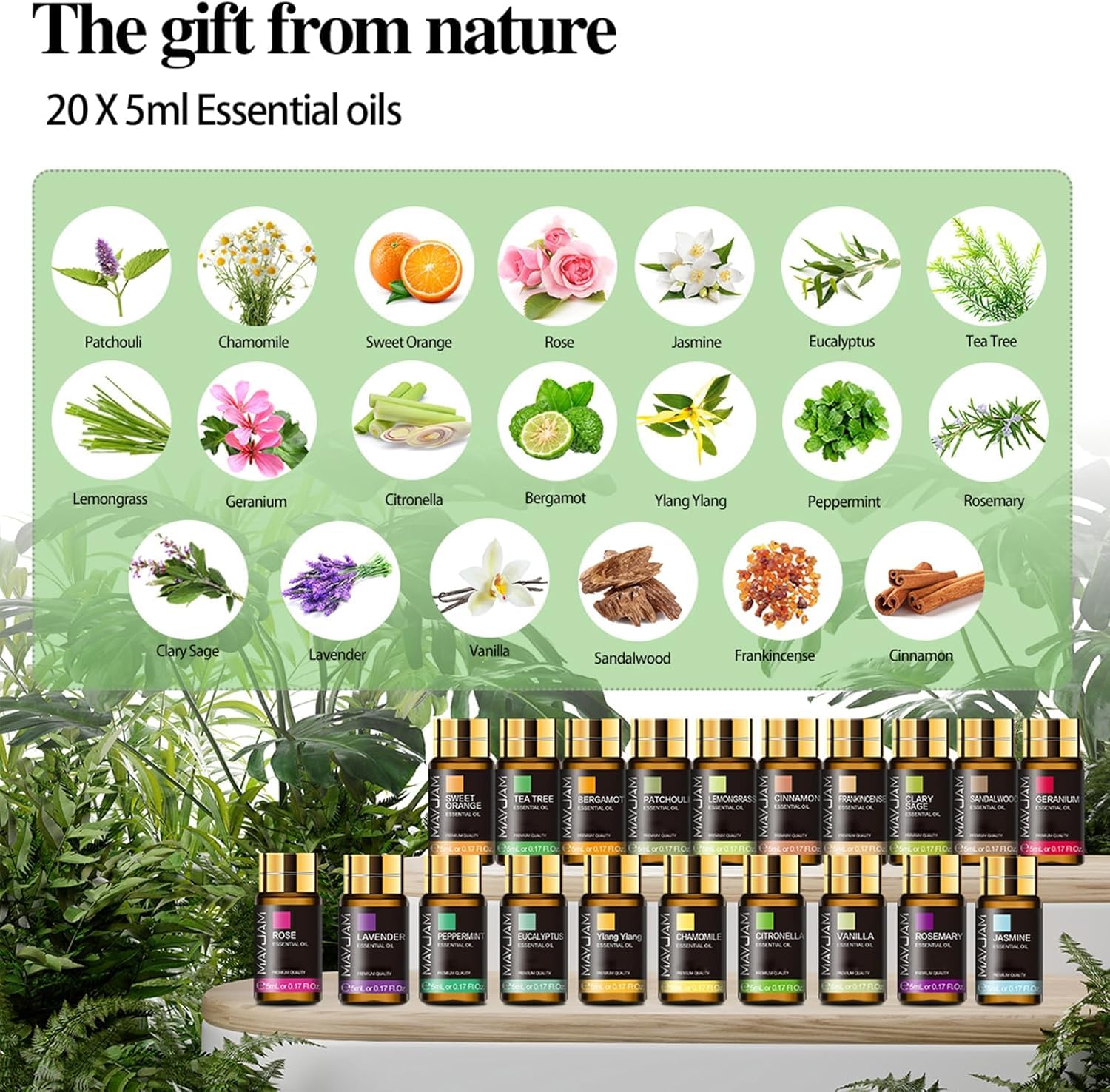 Boîte cadeau MAYJAM, présentation chic pour offrir des huiles essentielles.