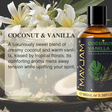 MAYJAM Coco Vanille : diffuseur maison prêt à remplir pour ambiance chaleureuse.