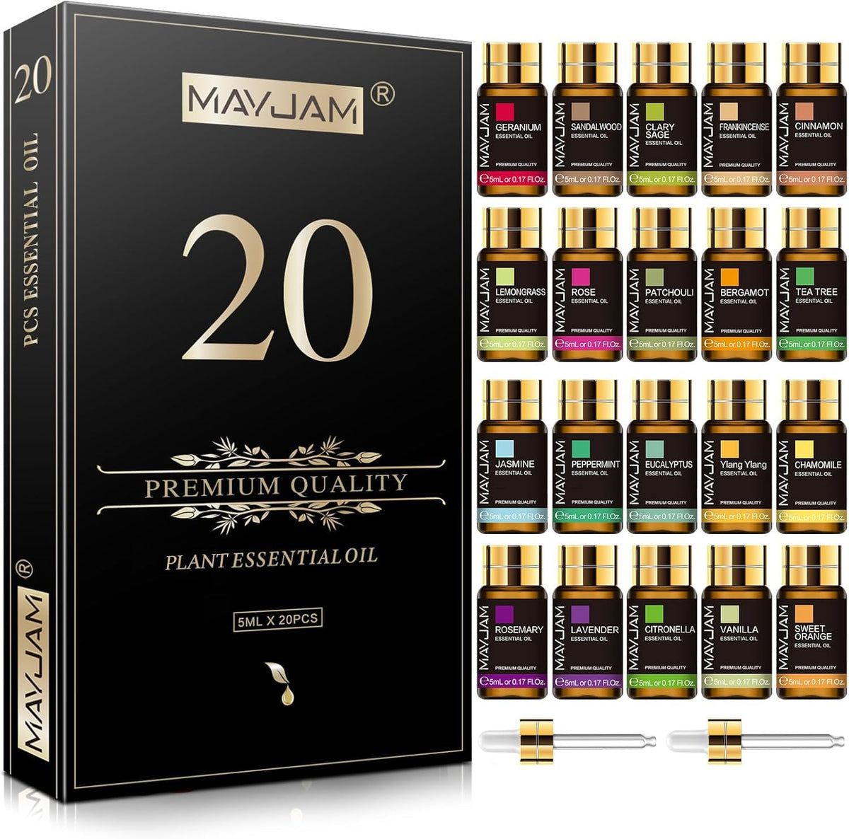 Coffret MAYJAM élégant pour huiles essentielles, diffusion d'arômes douce dans votre espace.