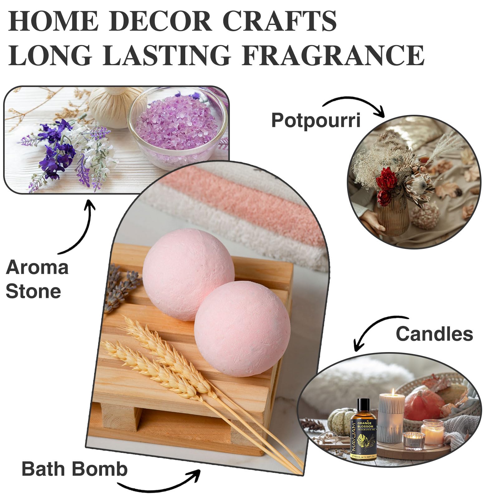 MAYJAM Fleur d'oranger, parfum concentré pour créations maison durables.