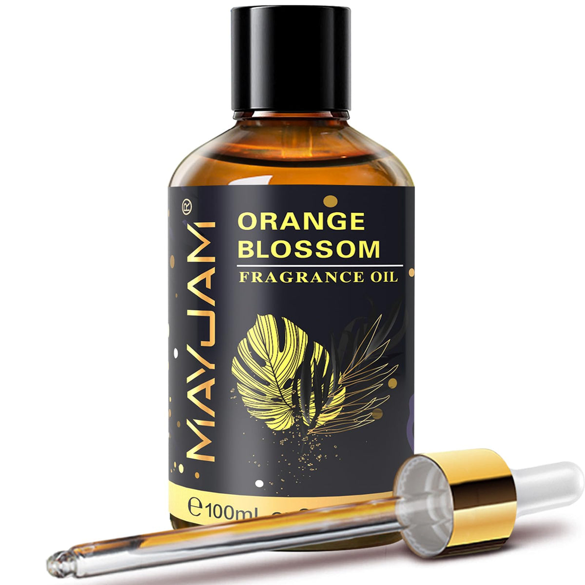 MAYJAM Fleur d'oranger, bouteille ambrée et pipette en verre pour doser précis.