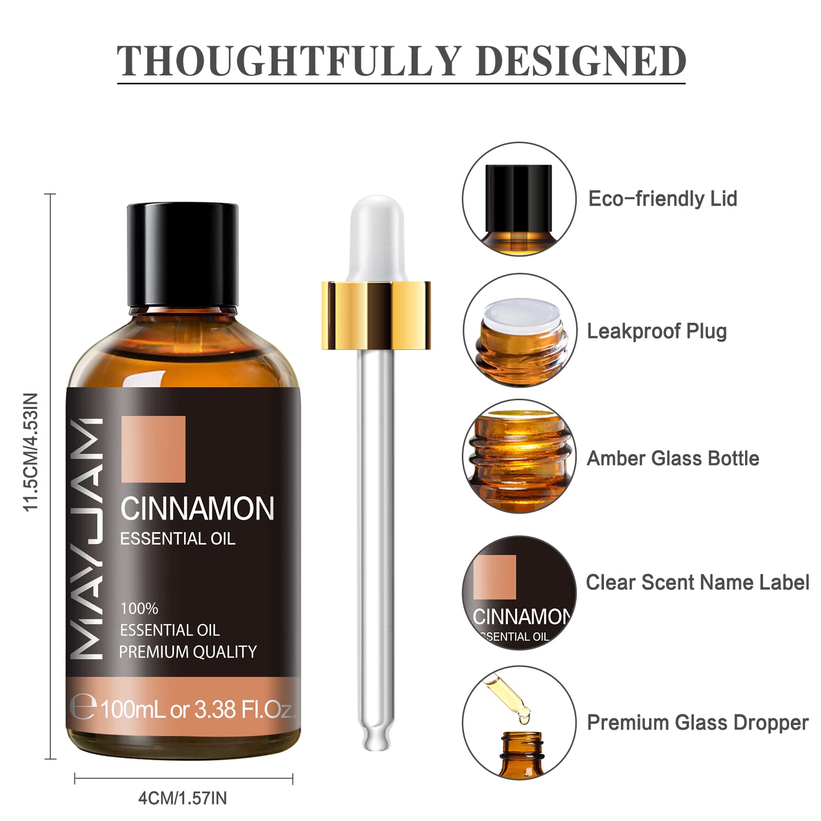 MAYJAM huile cannelle, guide de dilution pour une utilisation sécurisée sur la peau.