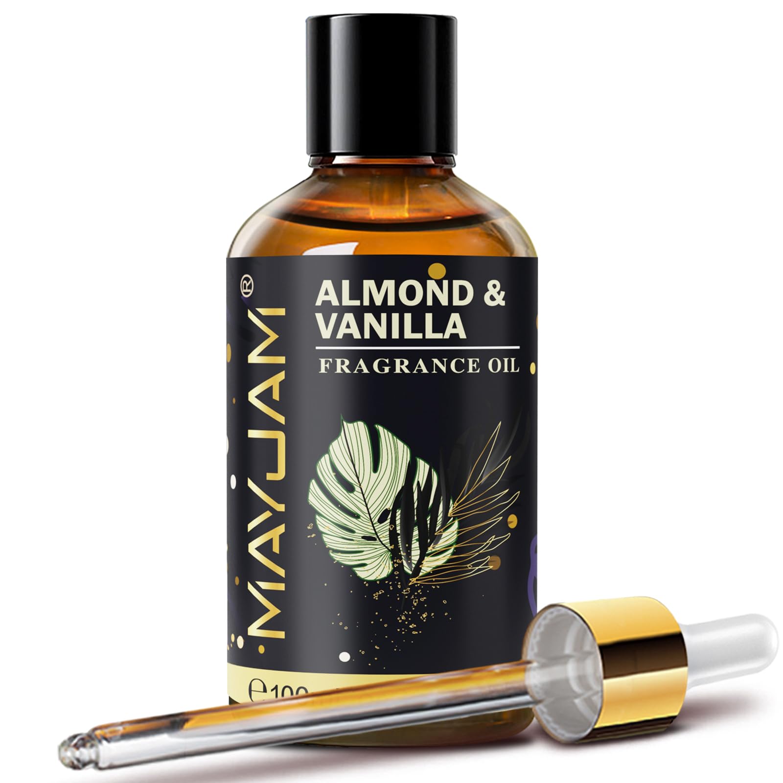 MAYJAM huile parfum amande vanille en bouteille, diffusion durable et aromatique