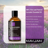 Huile de lavande MAYJAM utilisée en massage doux et relaxant