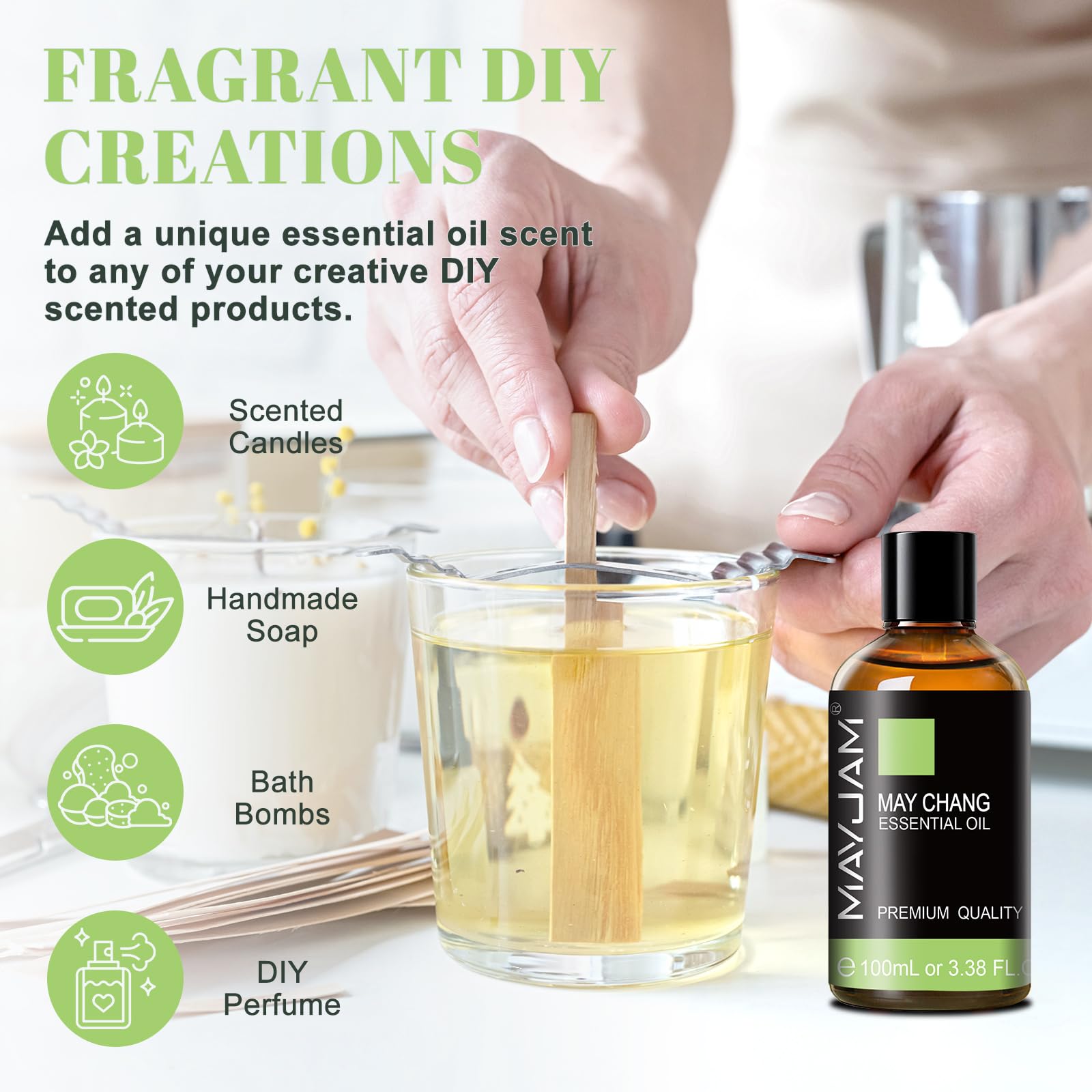 MayJAM May Chang: idées DIY pour savons, bougies et produits maison.