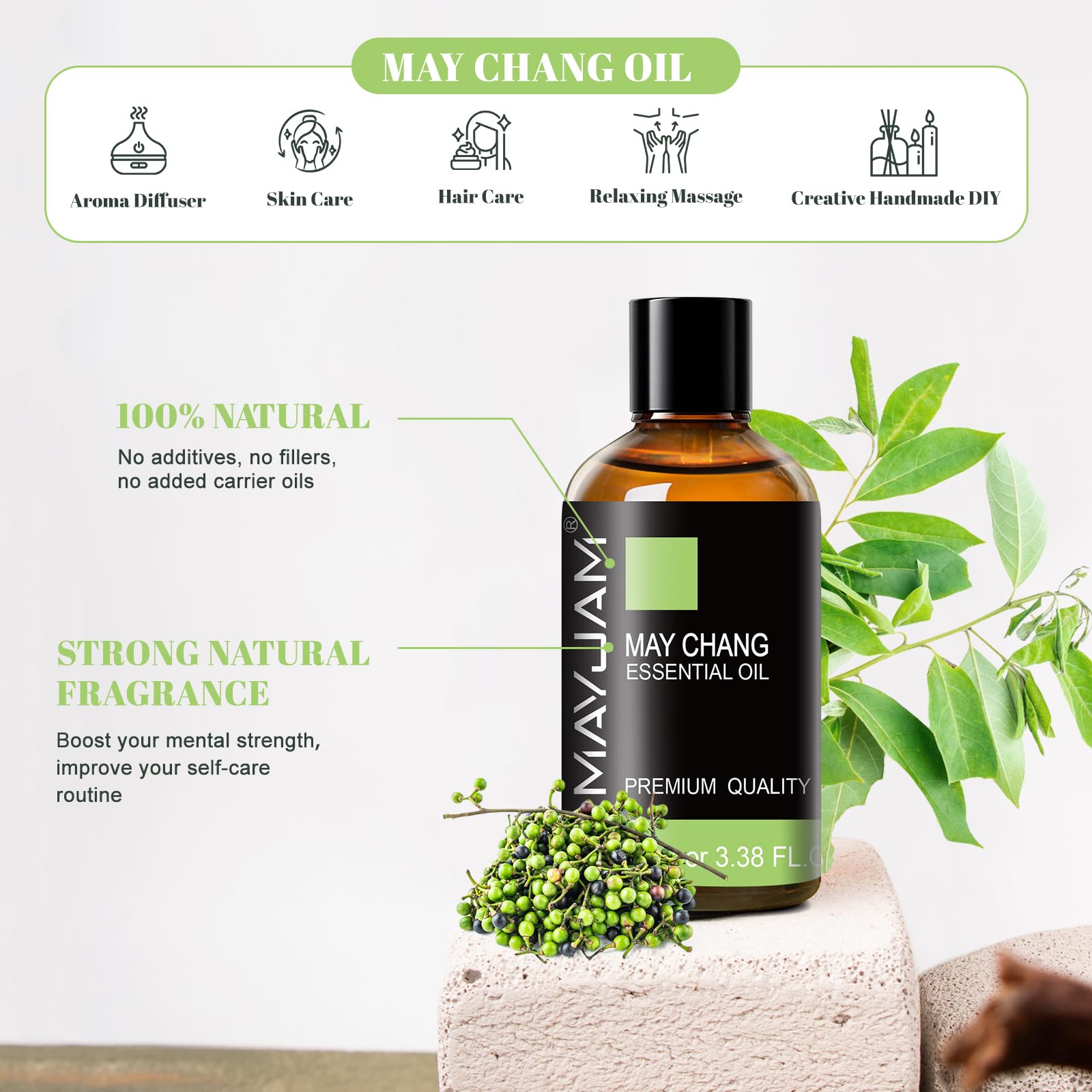 MayJAM May Chang: pipette doseuse pratique pour mesurer l'huile essentielle.