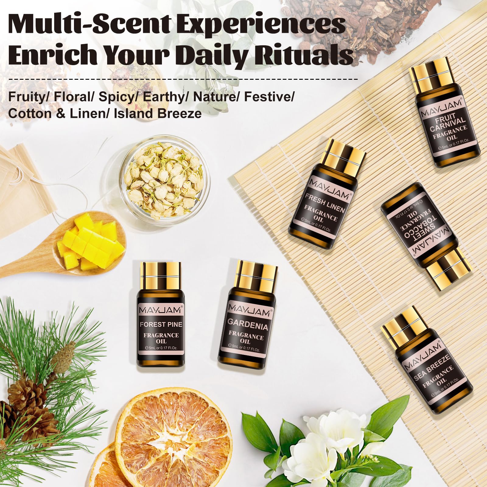 MAYJAM savon artisanal enrichi d'huiles parfumées pour une douceur aromatique.