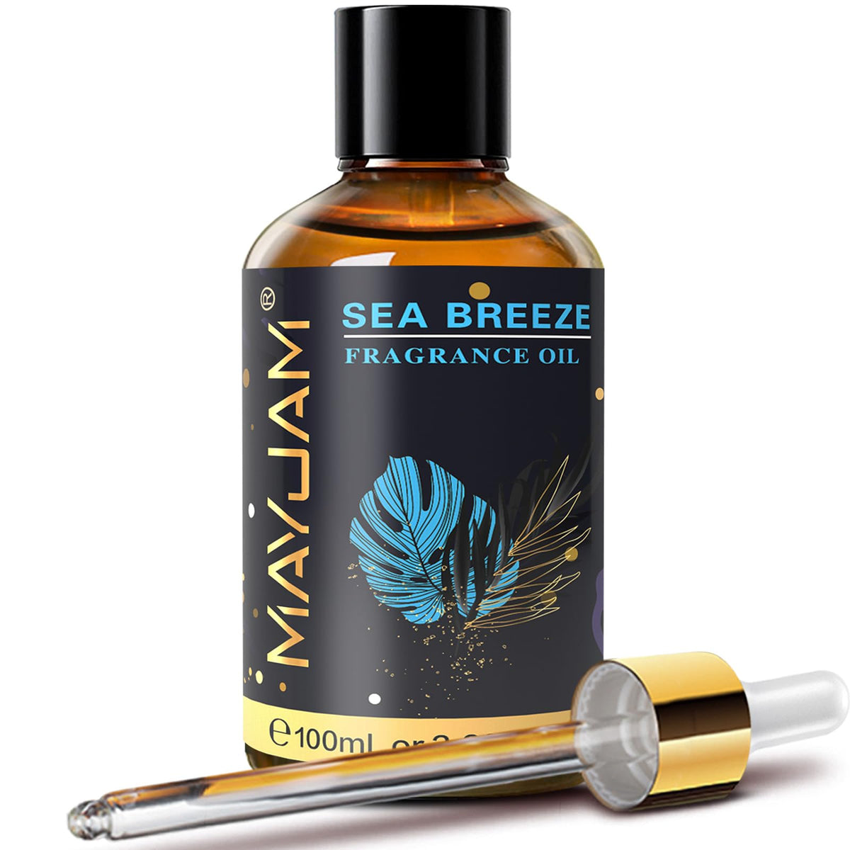 MAYJAM Sea Breeze: bouteille ambrée 100 ml pour diffusion durable.