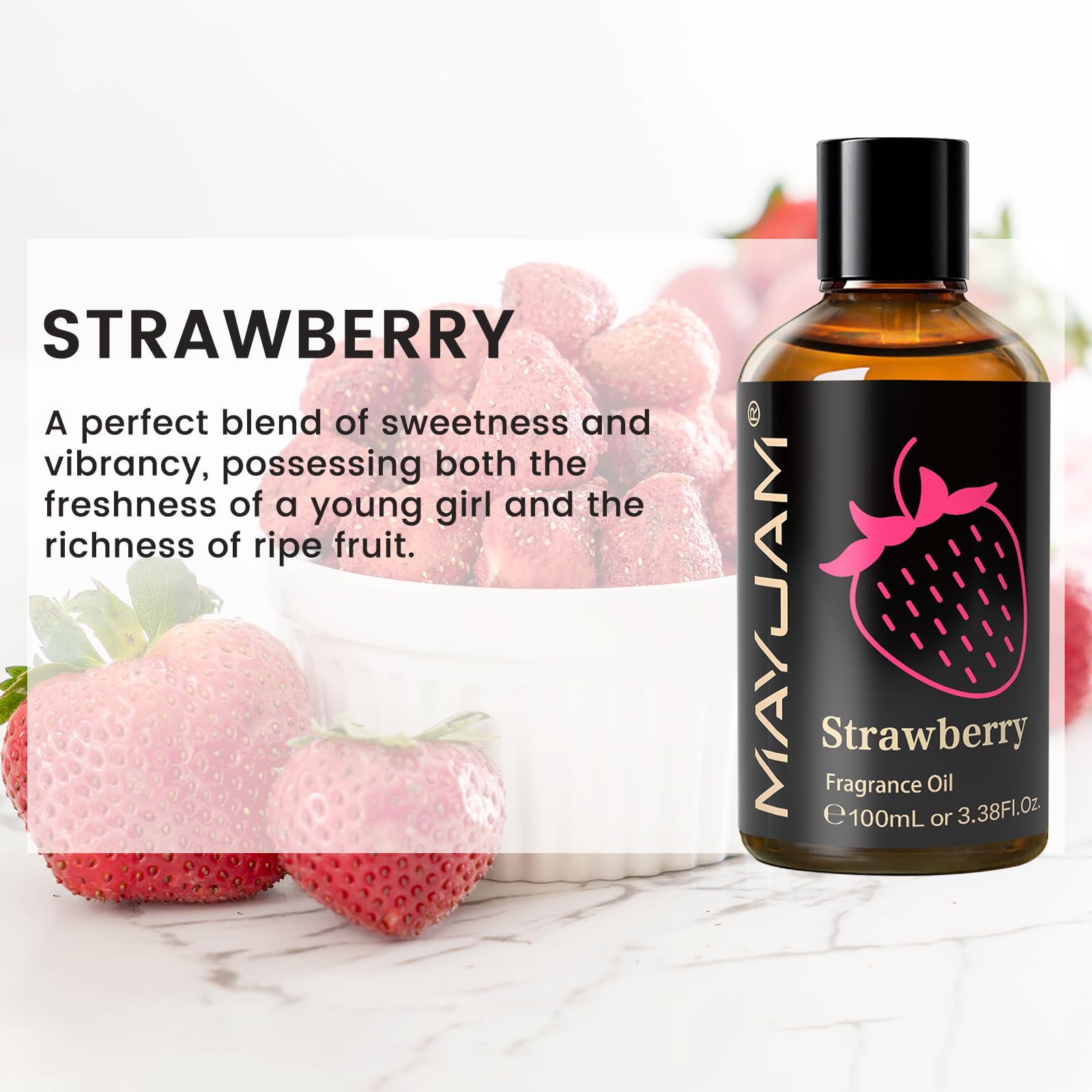 MAYJAM fraise diffuseur utilisation, aroma fruité pour ambiance quotidienne