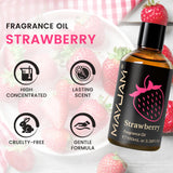 MAYJAM fraise avec pipette en verre, dosage précis pour diffuseur et DIY parfumé