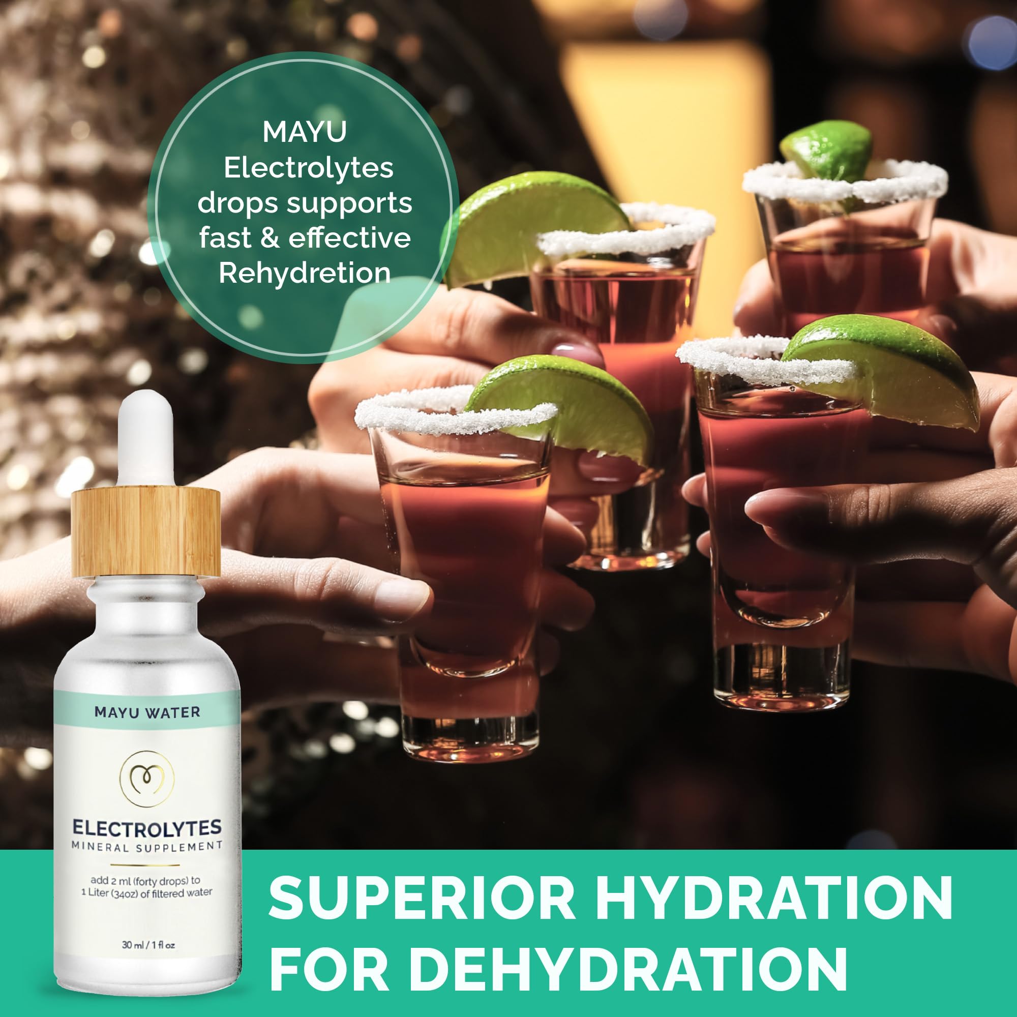 MAYU usage quotidien hydratation dans l'eau courante