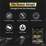 Extrait Shilajit grade Or dans les gommes MBDH Wellness, option premium.
