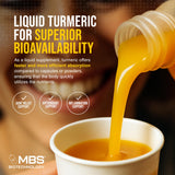 Flacon MBS Turmeric liquide avec Vitamine D3, formulation concentrée