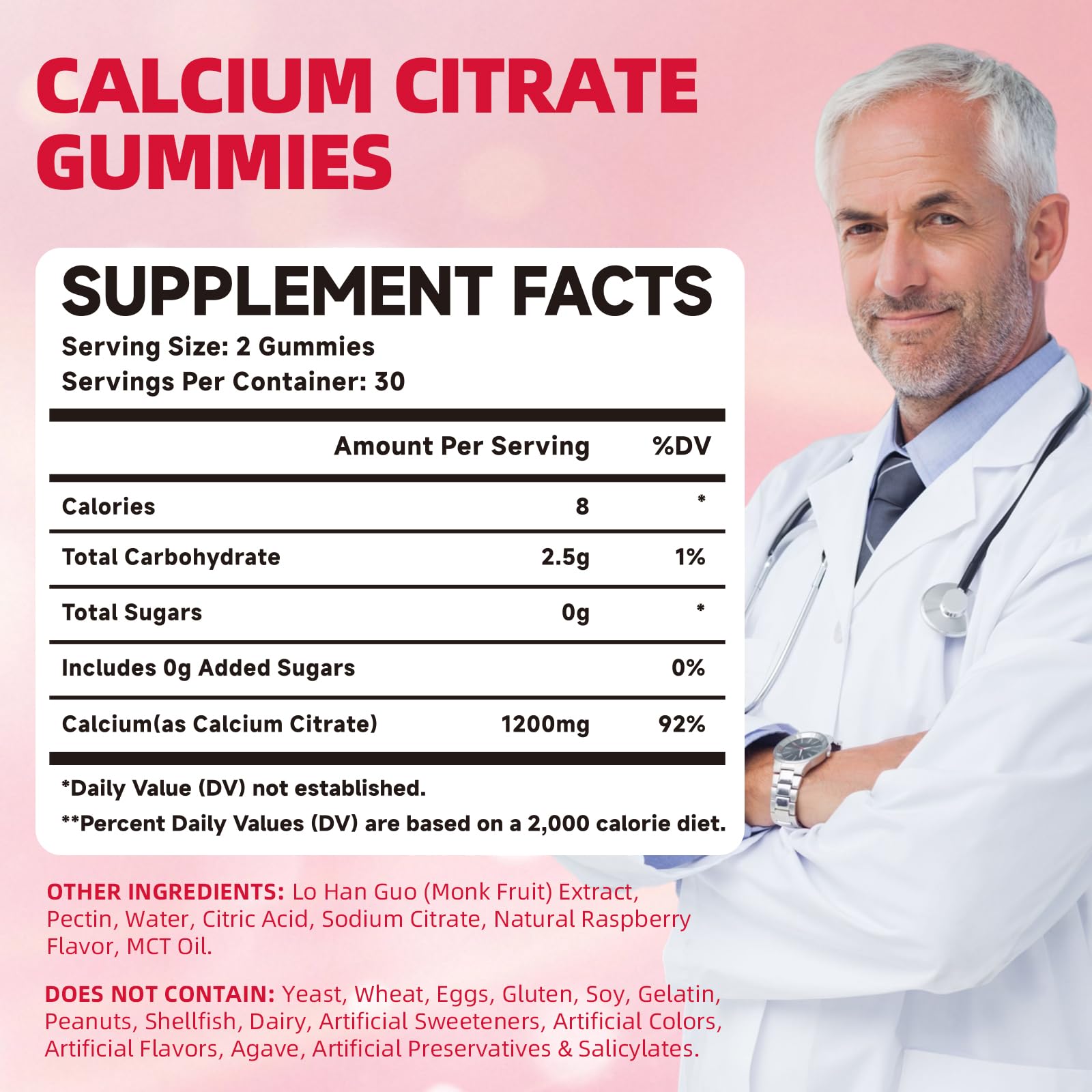 Gommes Calcium Citrate Mchokuu, absorption rapide en situation quotidienne