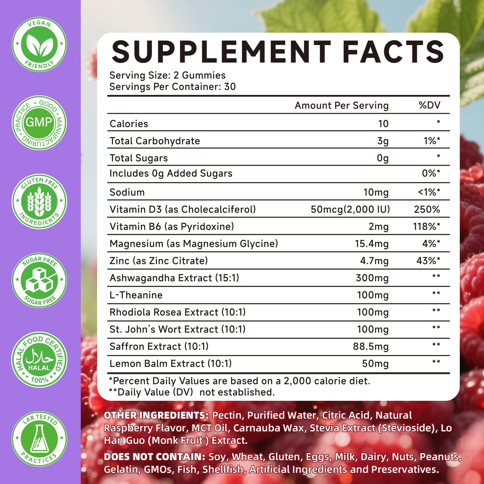 Gummies Mchokuu Safran Zzz, aide au sommeil et relaxation naturelle.