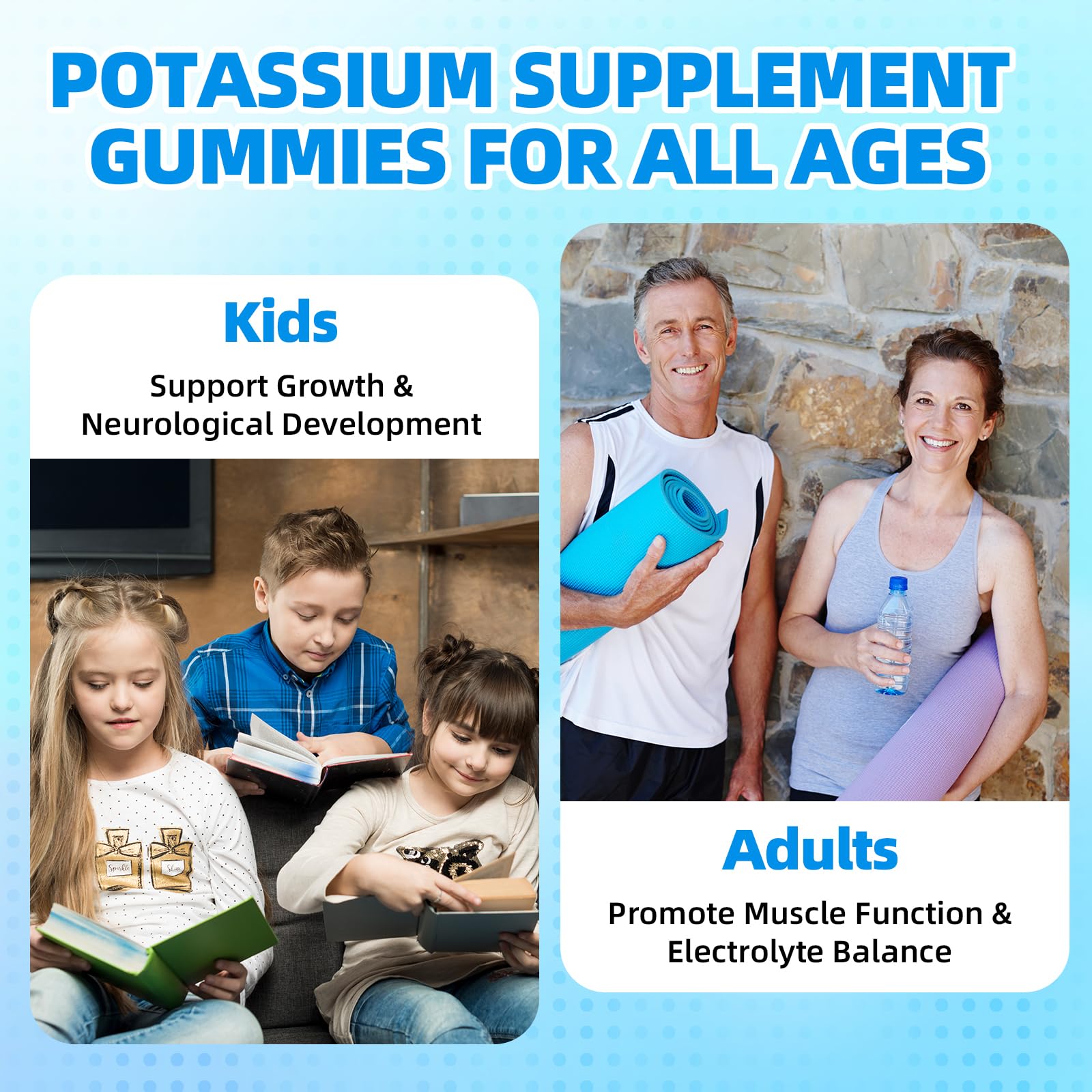 Étiquette nutritionnelle claire de Mchokuu Potassium 1200mg.