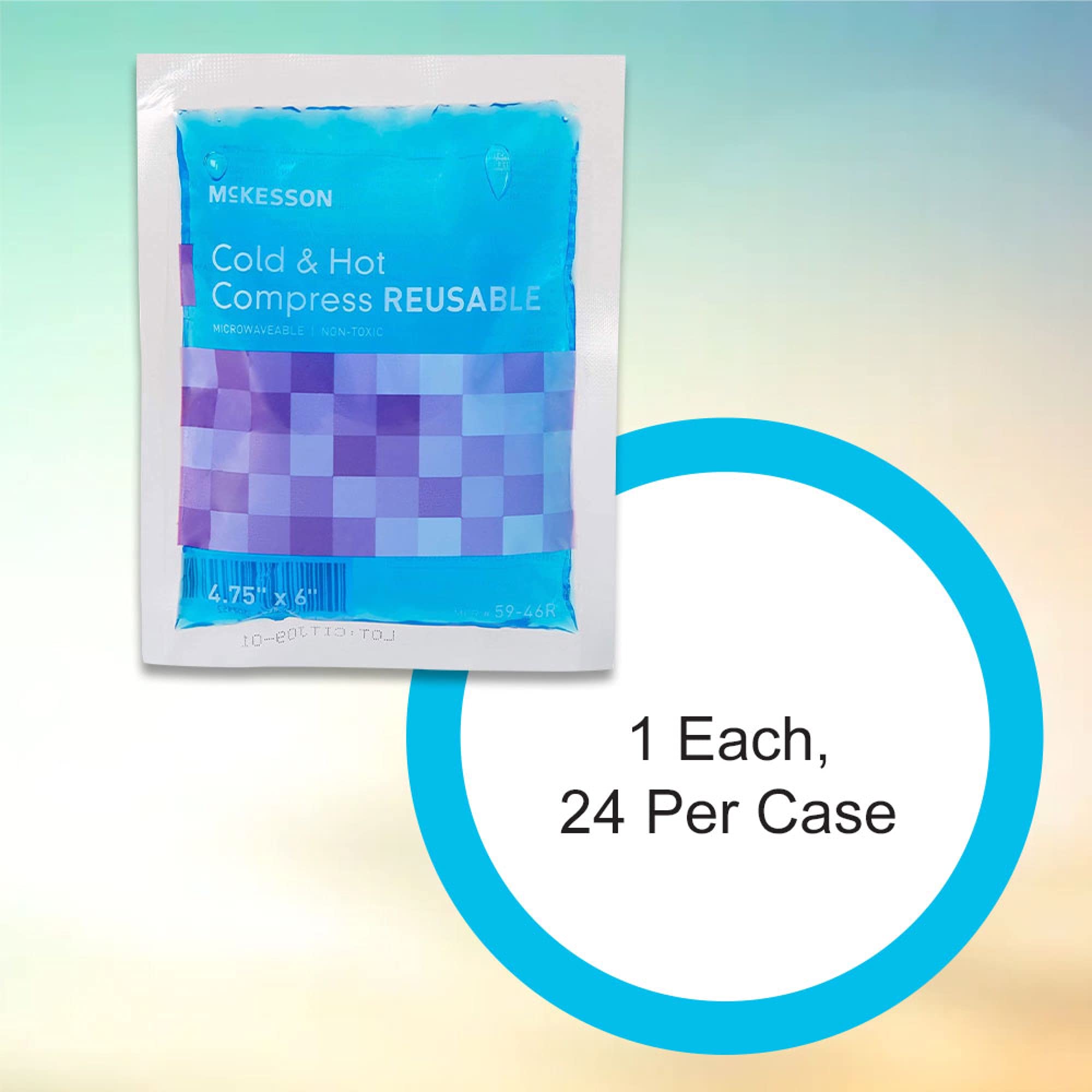 McKesson compress dimensions 4,75 x 6 pouces, pratique à transporter.