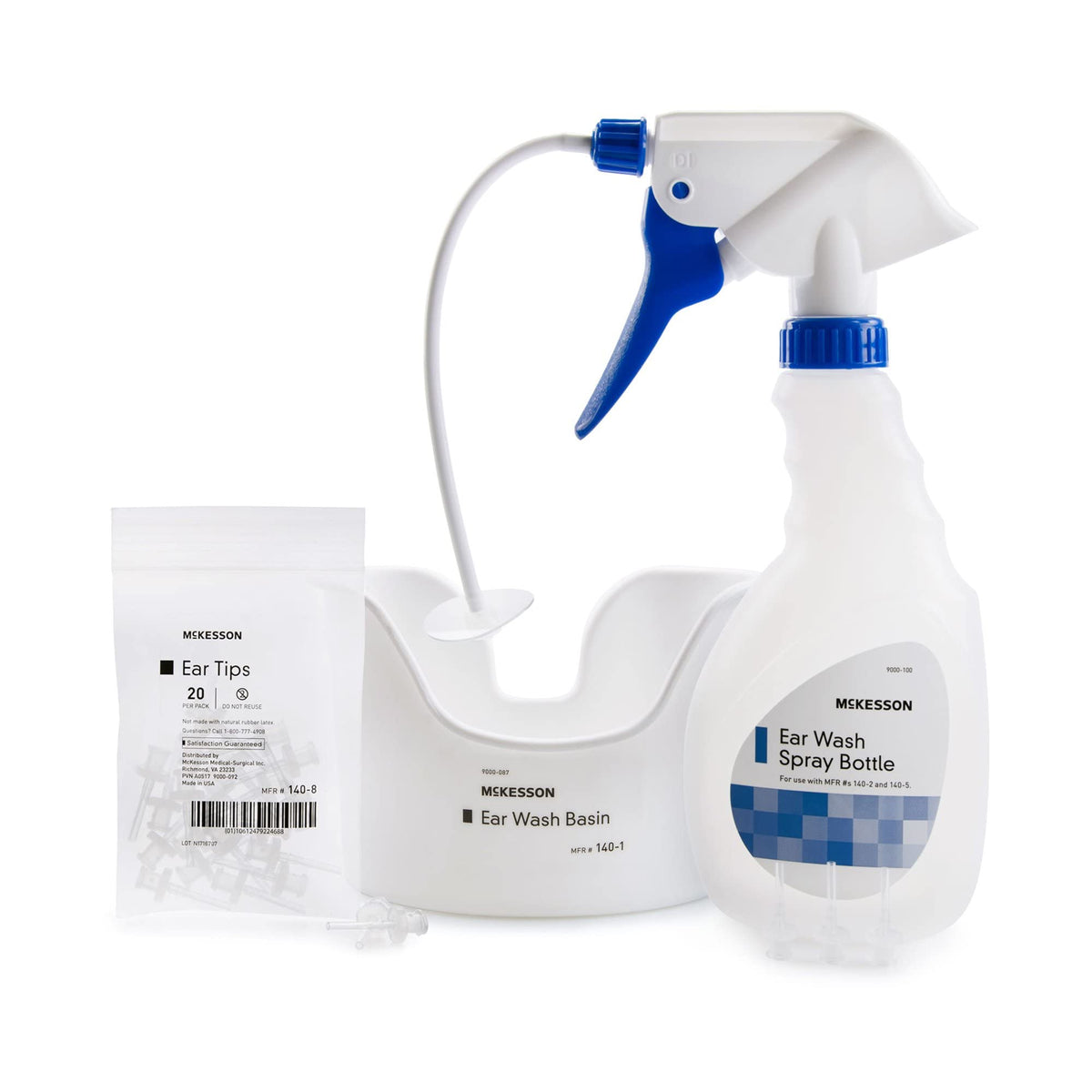 McKesson système lavage oreilles avec bouteille spray flux contrôlé