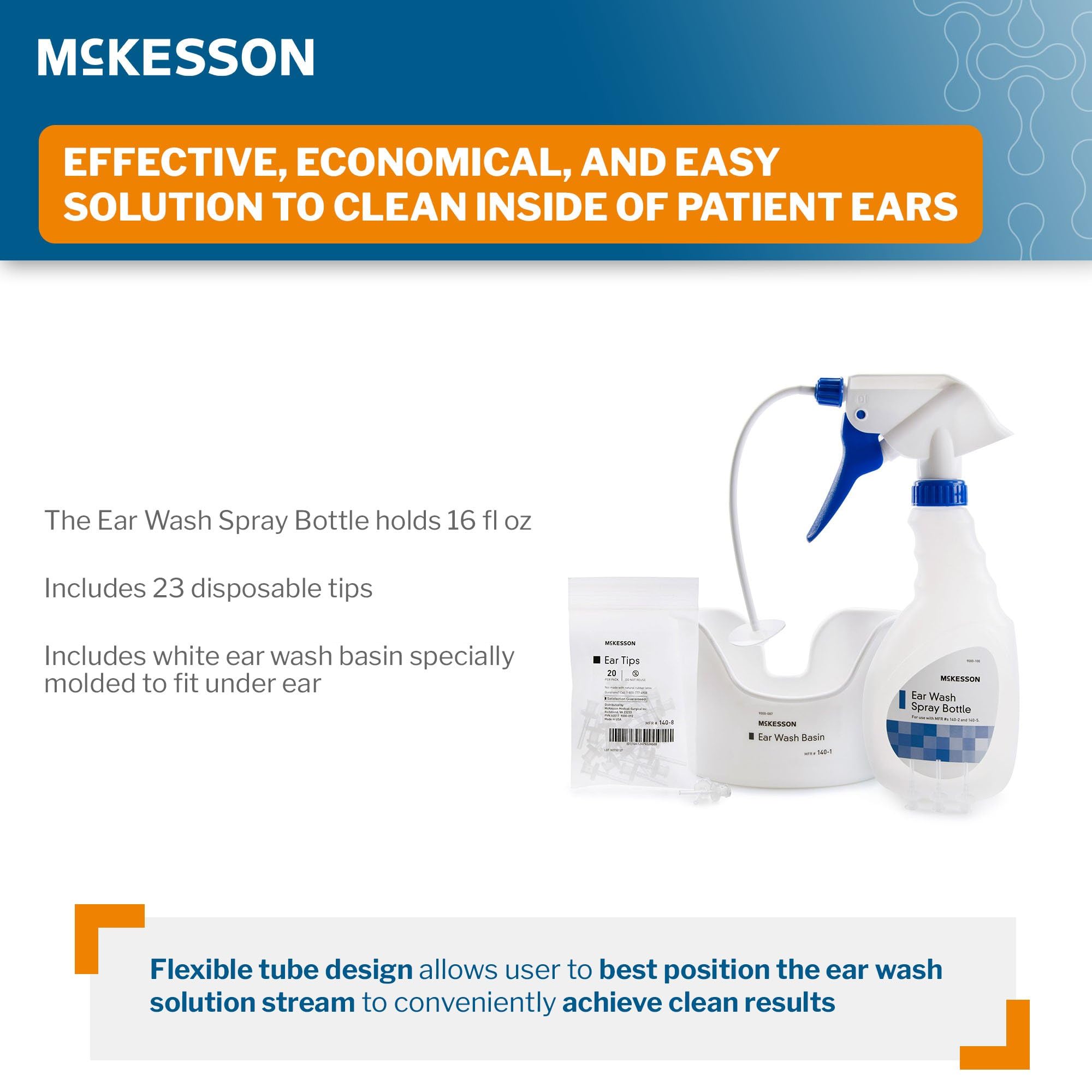 McKesson tube flexible pour lavage des oreilles offre précision