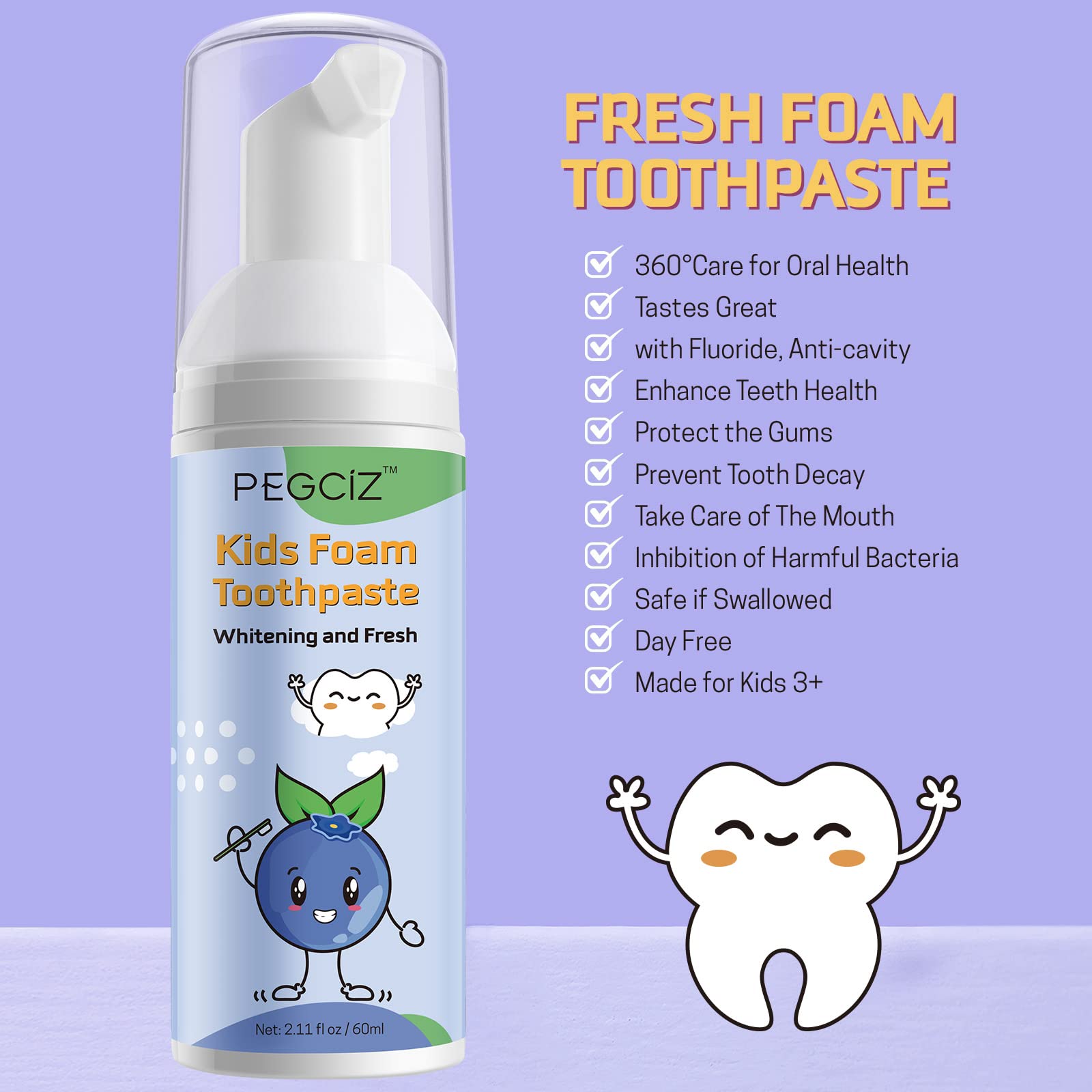 Mcukv dentifrice enfant anti-tartre pour maintien d’une dentition saine