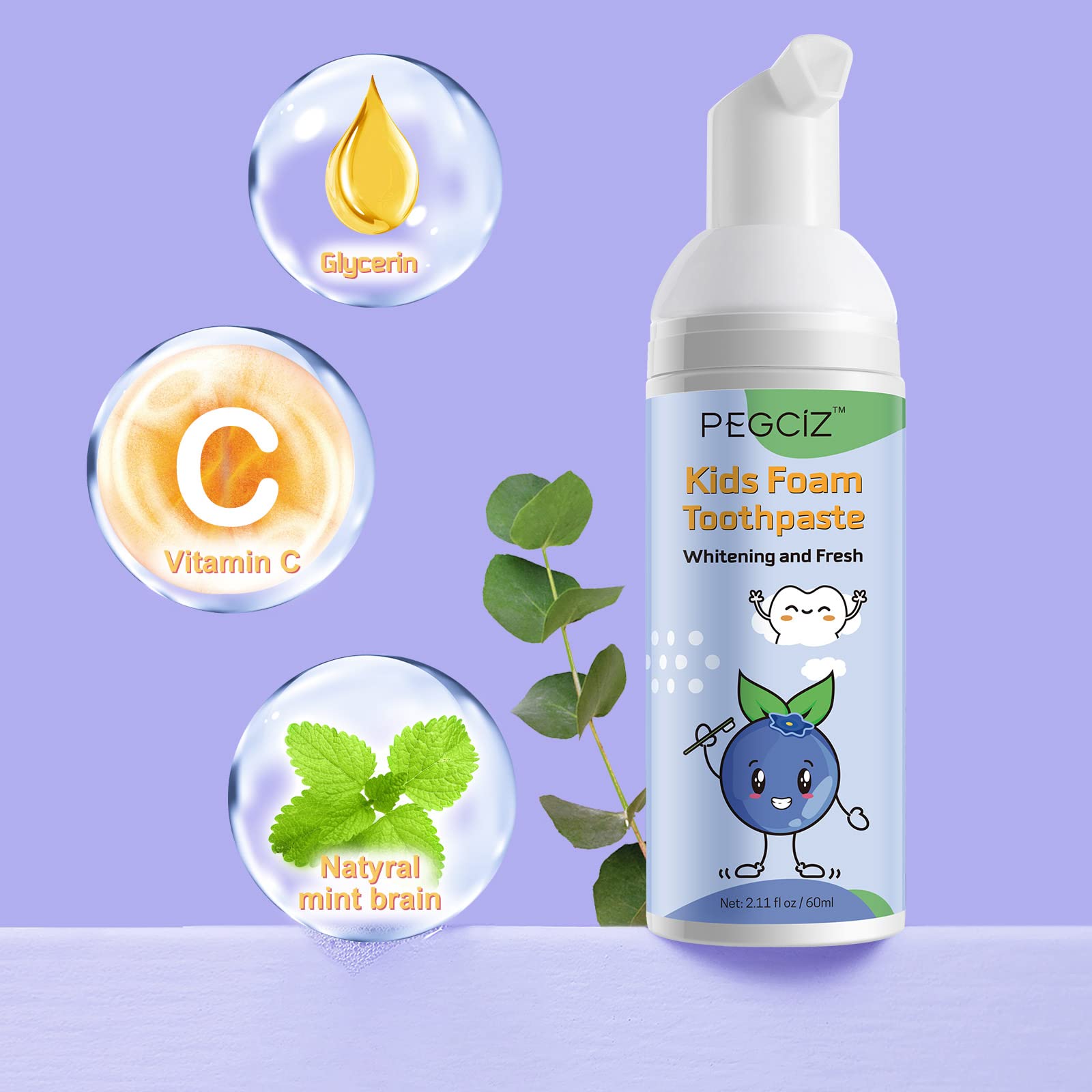 Format pratique 60 ml Mcukv dentifrice enfant en voyage