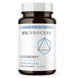 MD Process GlucoBerry bouteille avec étiquette, soutien potentiel à une routine de bien-être quotidienne