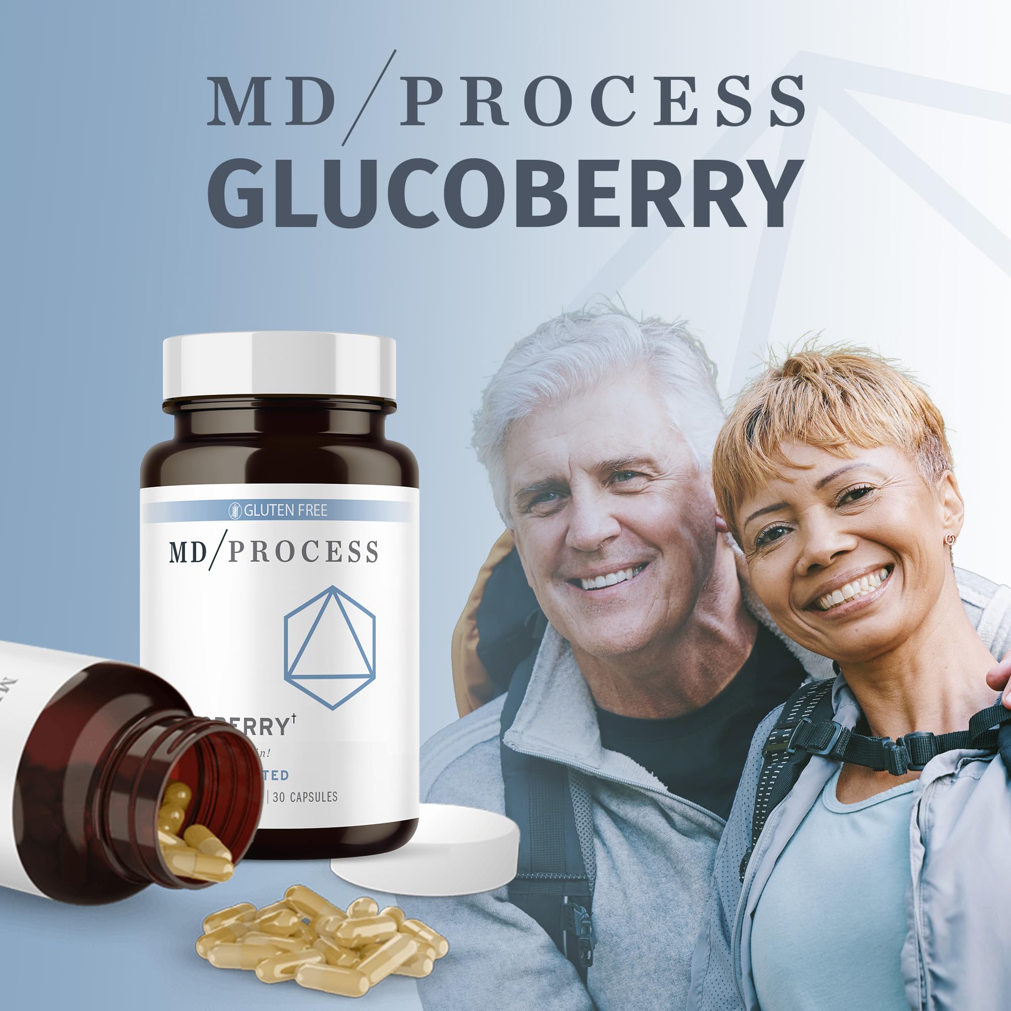 MD Process GlucoBerry ingrédients clés, visuel clair des composants