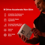 Mdrive Accelerate, mélange framboise arôme : boisson pré-entraînement savoureuse et efficace.