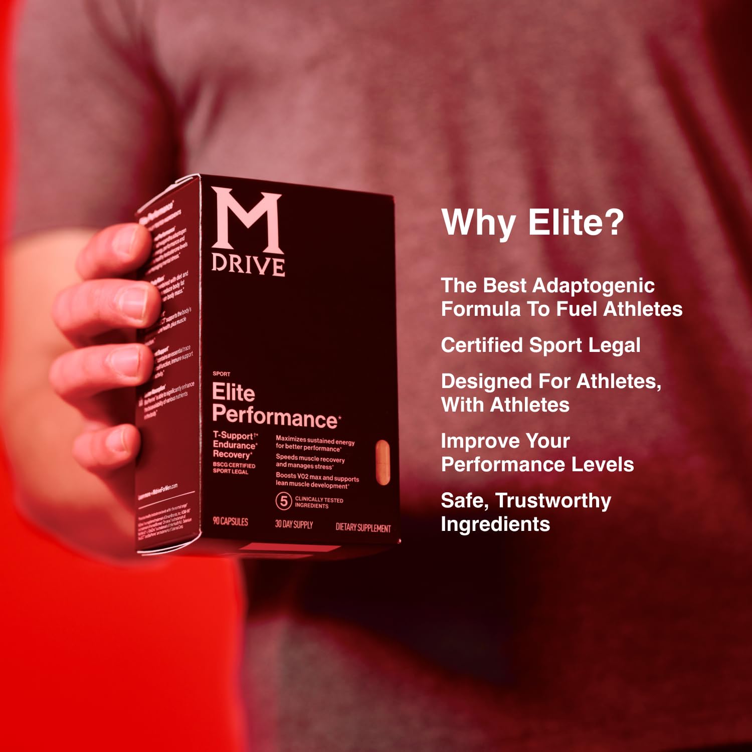 Mdrive Elite – Dosage quotidien mis en évidence pour les sportifs.