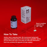 Mdrive Multivitamine Homme: spiruline et baies, antioxydants naturels.
