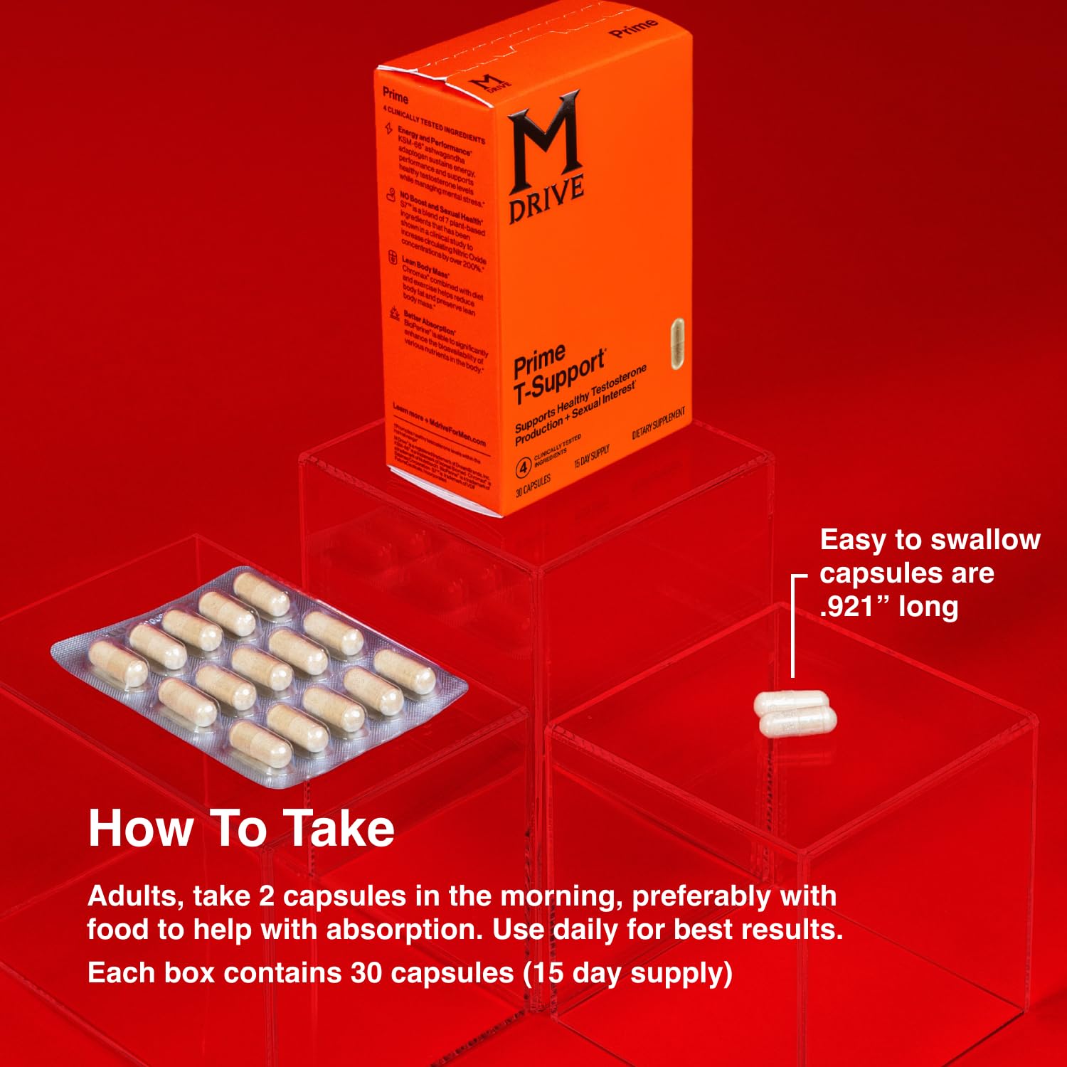 Mdrive Prime – fiche nutritionnelle indiquant S7 et DHEA