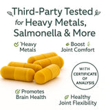 Me First Living Turmeric: étiquette lisible affichant les ingrédients et dosage