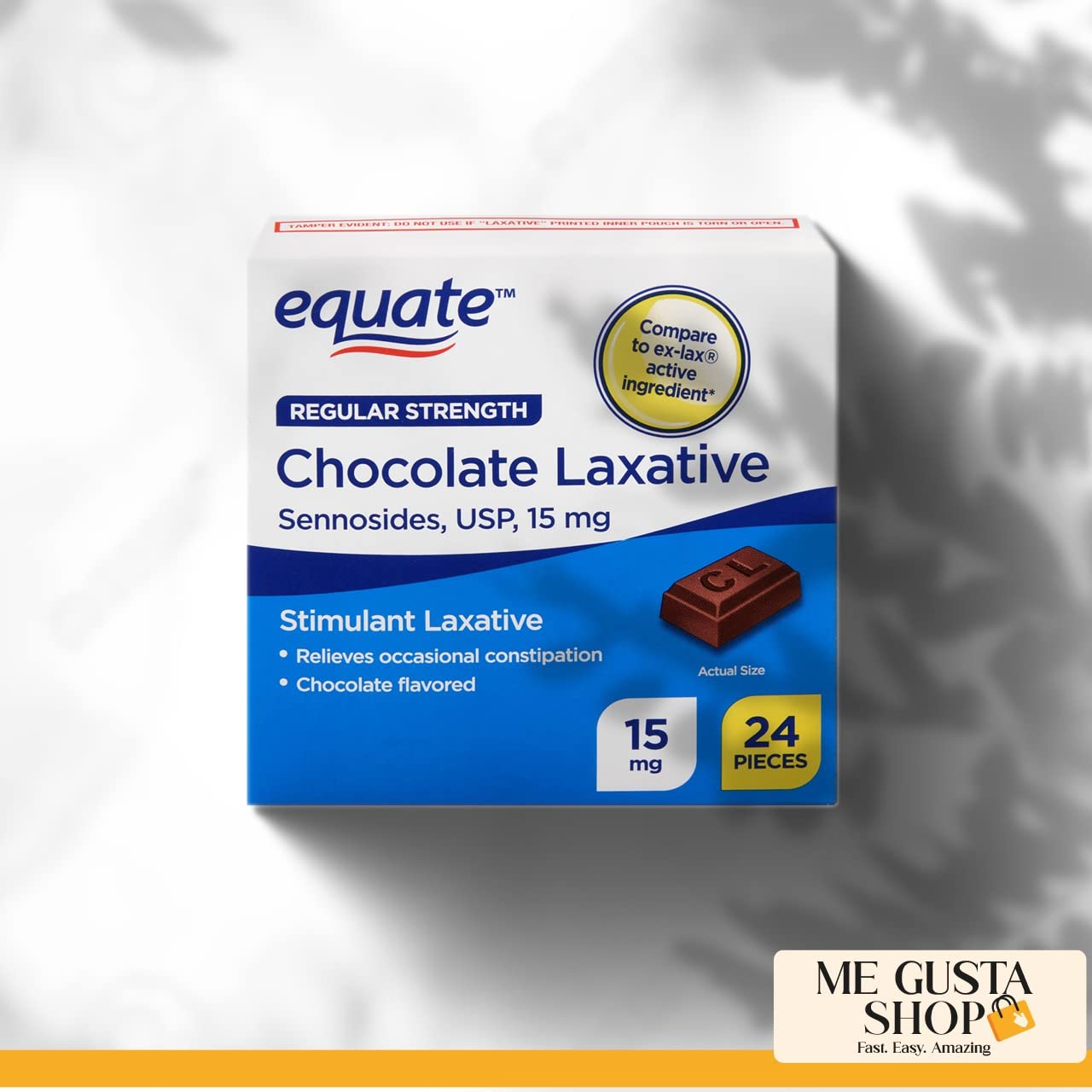 Me GustA Shop Equate laxatif chocolat comprimés vue détaillée.