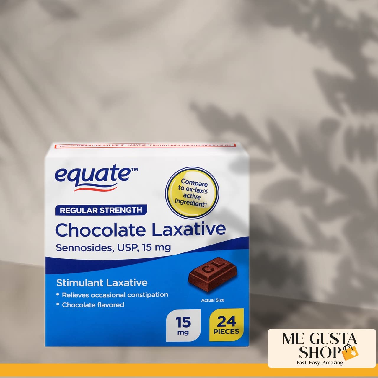 Me GustA Shop Equate laxatif chocolat paquet 24 comprimés.