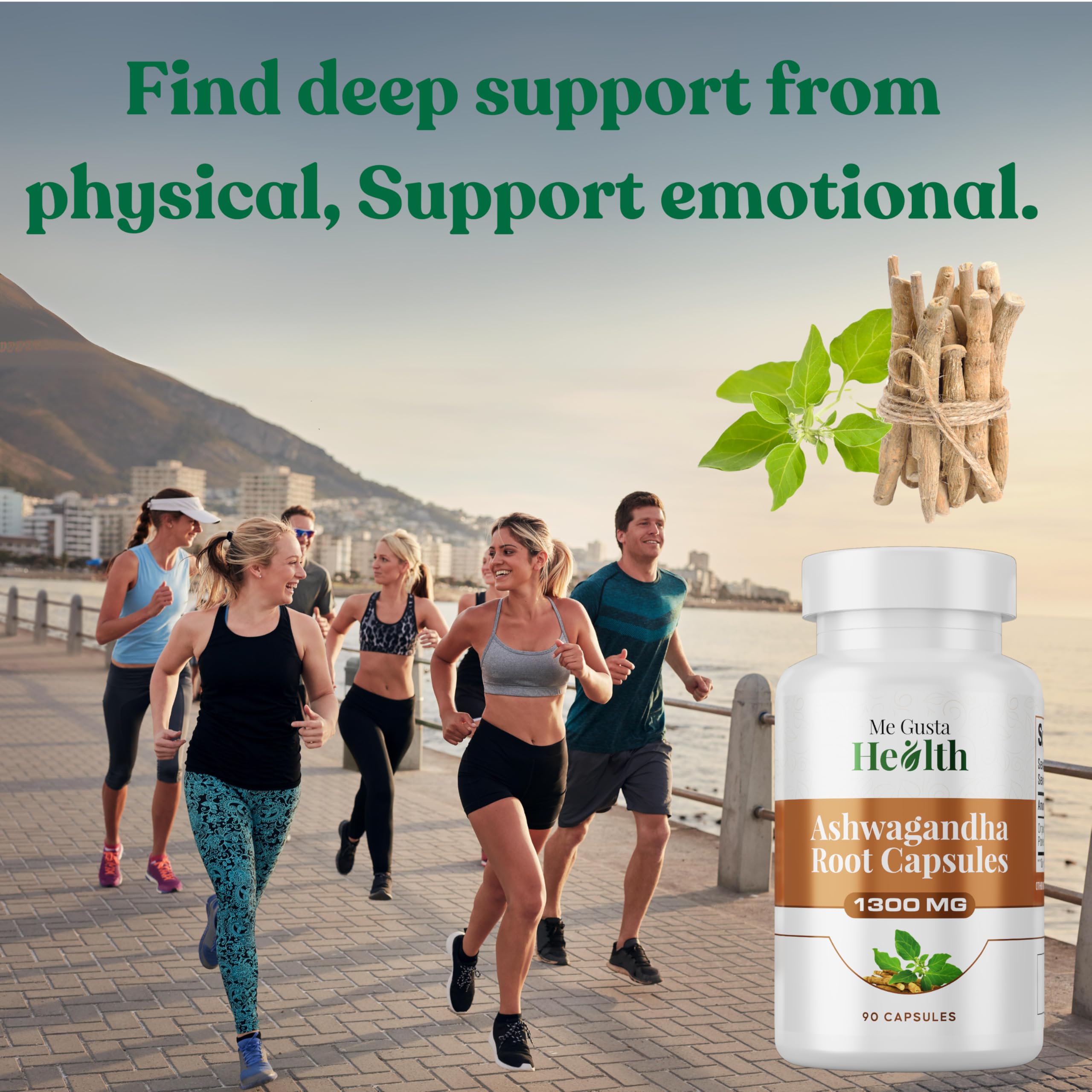 ME GUSTA HEALTH Ashwagandha : poudre fine d'arôme végétal et couleur naturelle.
