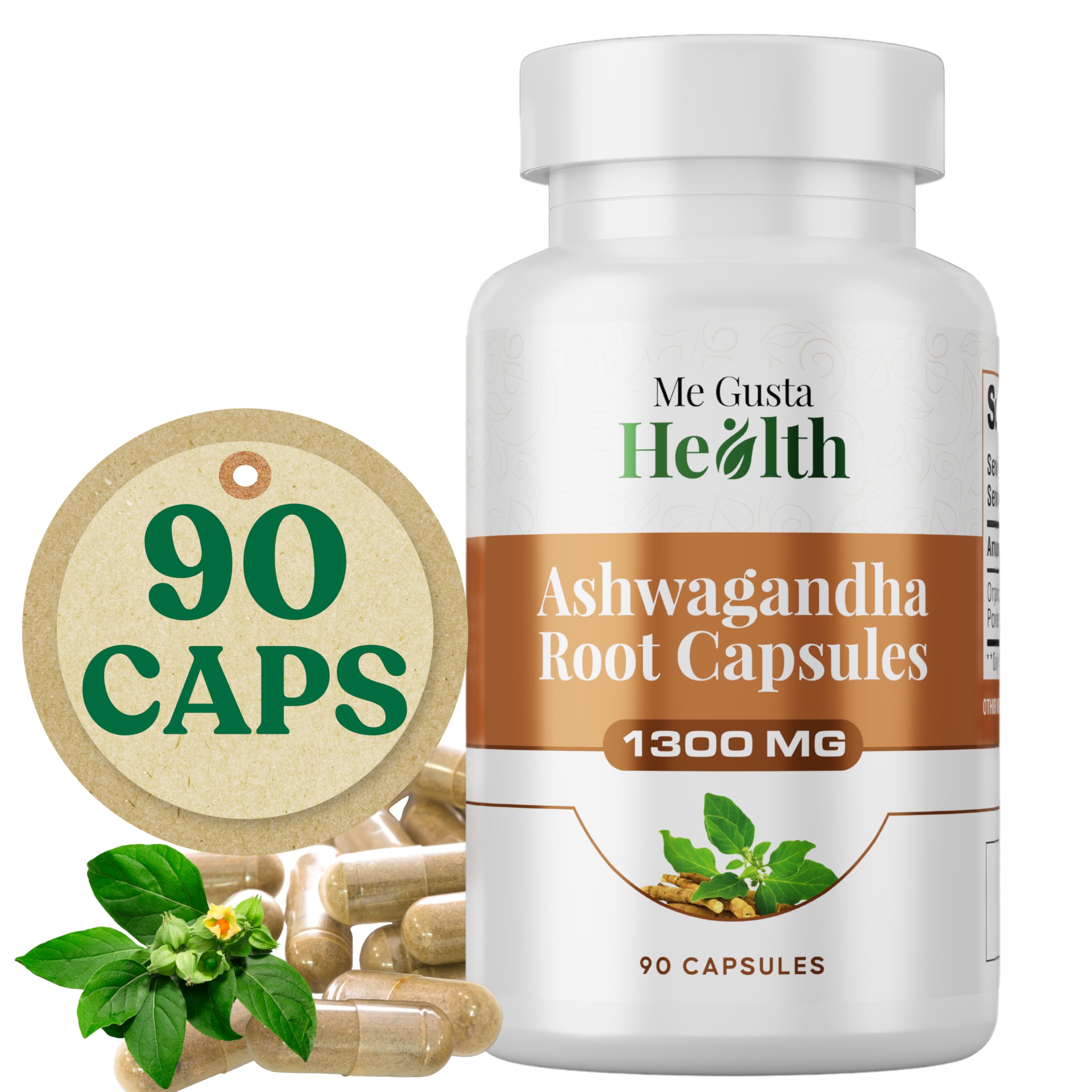 ME GUSTA HEALTH Ashwagandha : option naturelle pour soutenir l'énergie et le sommeil.