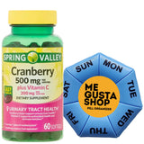 Me Gusta Shop Cranberry 500mg Vitamine C 200mg softgel – bouteille claire et capsules faciles à avaler