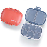 Meacolia, boîte pilules voyage bleu sombre, 8 compartiments pour une organisation pratique.
