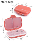 Meacolia design étanche et compact pour pilules et vitamines en voyage.