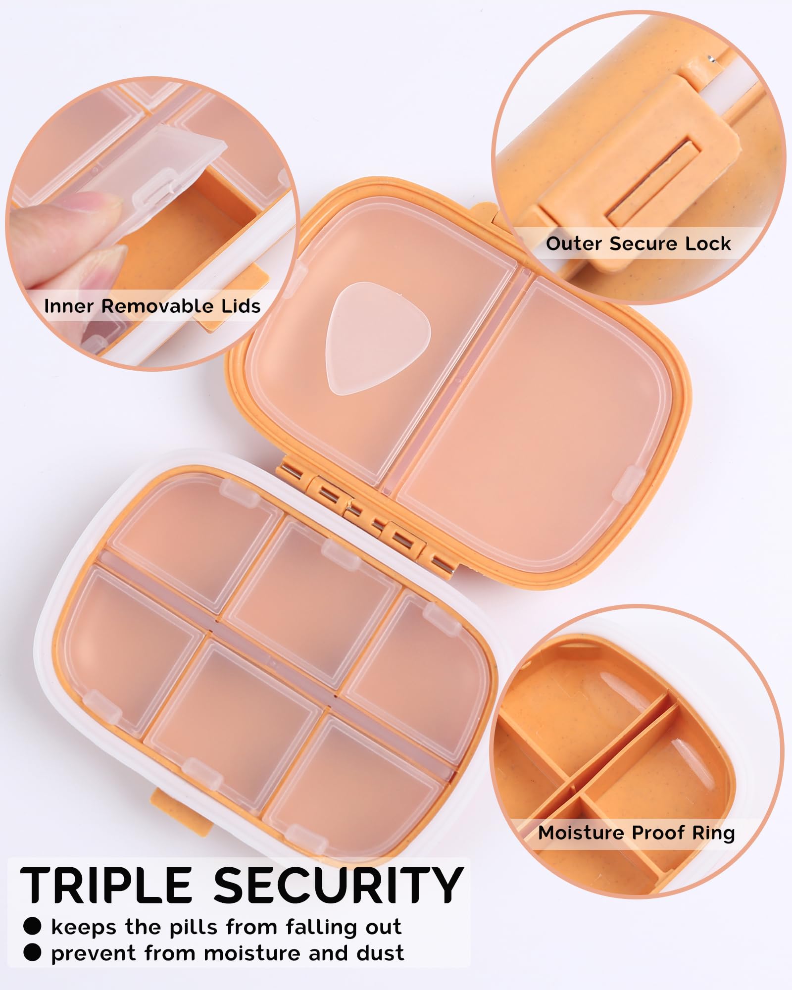 MEACOLIA organisateur pilules portable et compact, idéal poche