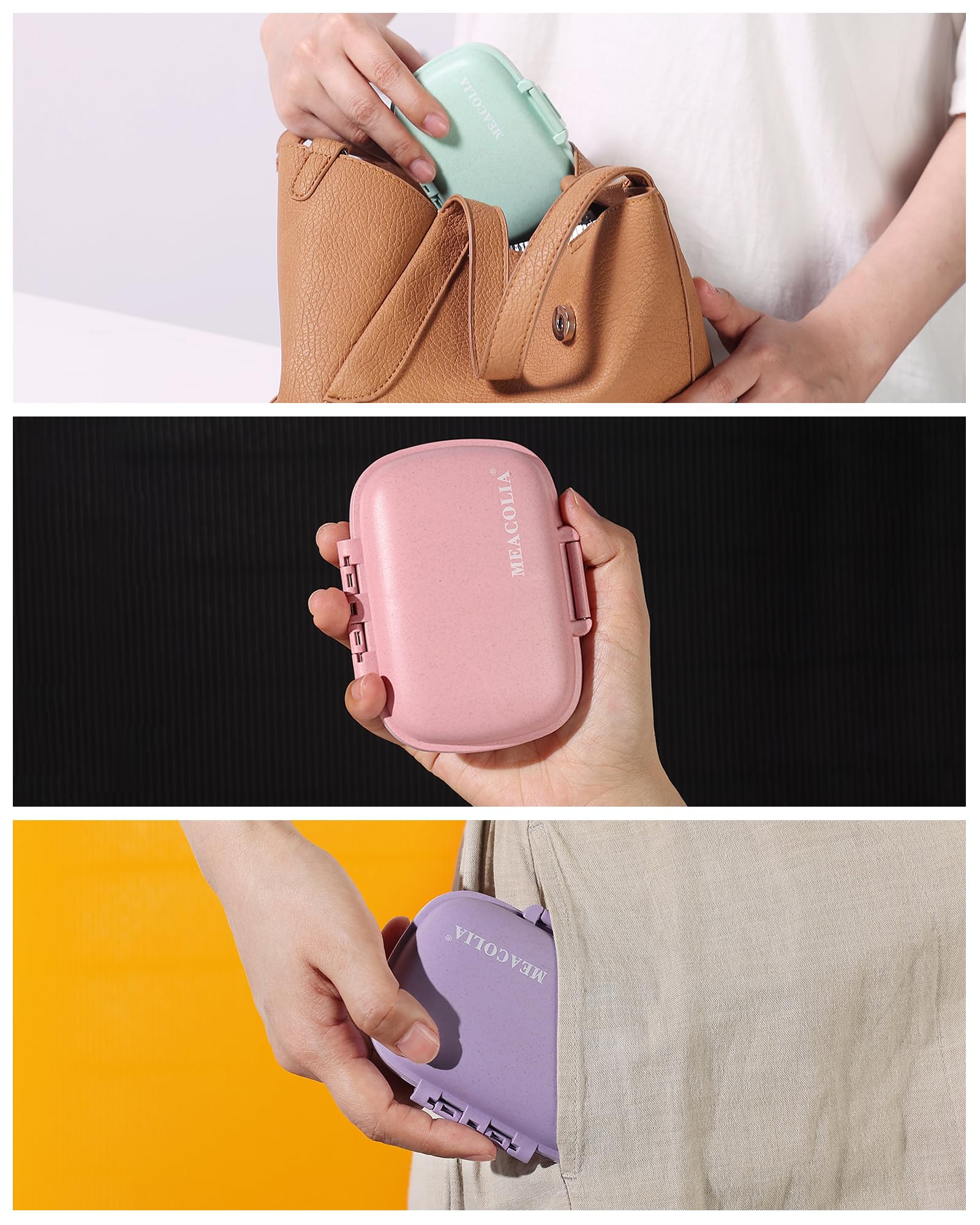 MEACOLIA rose, rangement sûr et compact pour usage quotidien.