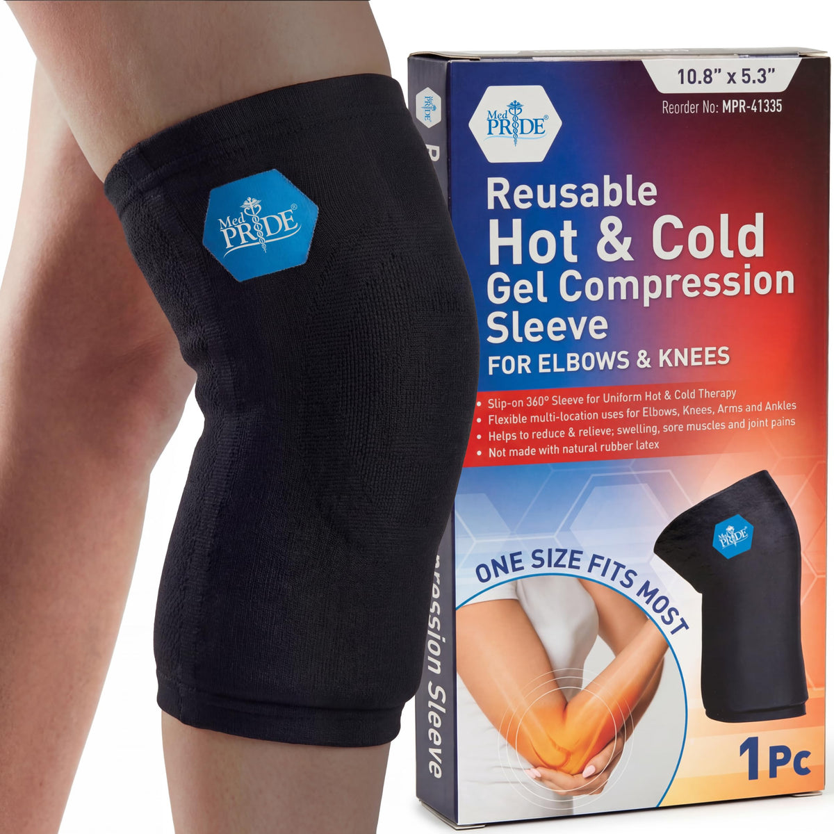 MED PRIDE Gel de compression pour le coude, soutien ciblé après effort.